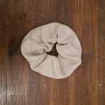 Scrunchi beige Leinen
