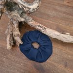 Scrunchi Dunkelblau Uni – Bild 3