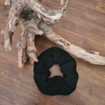 Scrunchi schwarz uni – Bild 2